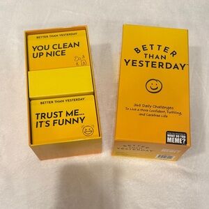 Better Than Yesterday Card Game